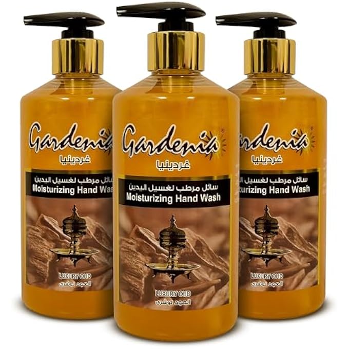 Gardenia LUXURY HANDWASH LIQUID SOAP PACK OF 3 (500ML EACH)  MOISTURIZING OUD FRAGRANCE, EFFECTIVE PROTECTION & PERSONAL HYGIENE - Image 1